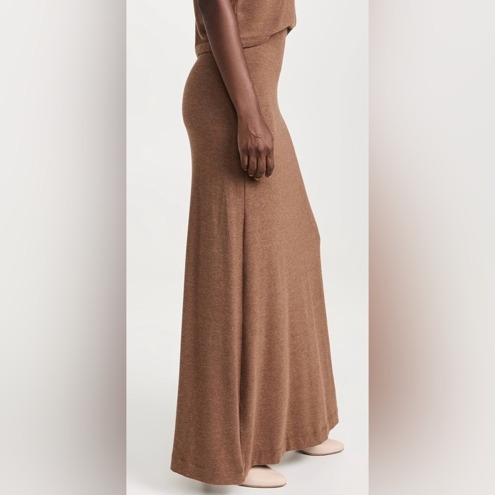 NWT Shopbop LESET Lauren High Waist Knit Maxi Skirt XL “Squirrel” Brown So Soft! - Picture 3 of 15